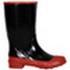 Botte utilitaire noire et rouge