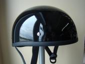 Plus petit casque l�gal (DOT) de moto, style Beanie sans peck, noir lustr�, Estrie, Qu�bec, Canada