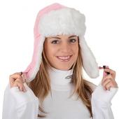 Chapeau trappeur en nylon Choko avec fourrure Fun Fur, de couleur rose, XSmall/Small, Sherbrooke