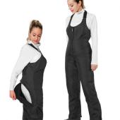 Pantalon, salopette pour la neige de marque CHOKO, standard noir avec siège à rabat pour femme