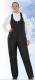 Pantalon salopette imperméable en nylon pour femmes Choko Deluxe à siège rabat, noir, XXLarge,Estrie
