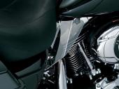 Dflecteur de chaleur Fum chrom pour Harley-Davidson FLH 08 Kuryakyn Saddle Shield 1196  Qubec